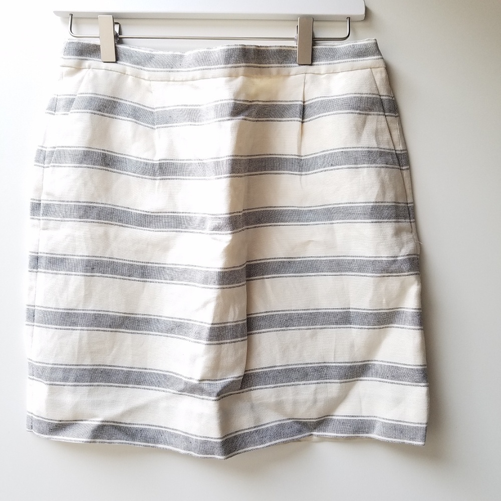 JCrew | Striped Linen mini skirt  Size 4